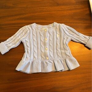 Ralph Lauren cable knit sweater with ruffle